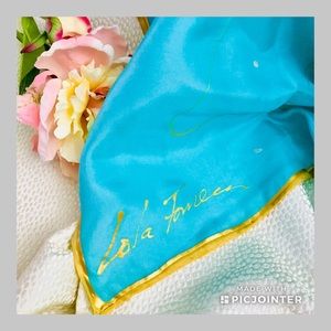 Rare Lola Fonseca painted silk scarf